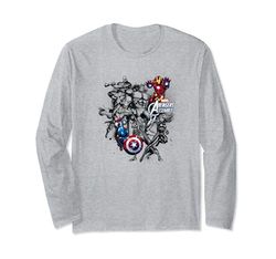 Marvel Avengers Collage Maglia a Manica