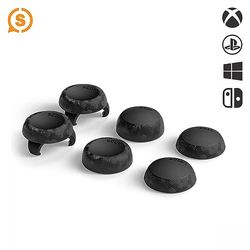 SCUF Control Thumbstick Grips - 6 Pack with 2 Bases - Tactic - Joystick Thumb Grips For Xbox One and Xbox Series X|S, PS4, PS5, Nintendo Switch Pro Controller - Black