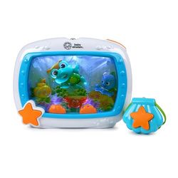 Baby Einstein Sea Dreams Soother Máquina de ruído branco bebé brinquedo berço – máquina de ruído branco bebé com controlo remoto, luzes, música e sons marinhos para dormir recém-nascidos e mais