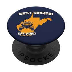 West Virginia Off Road UTV WV Recuerdo local de cuatro ruedas PopSockets PopGrip Adhesivo