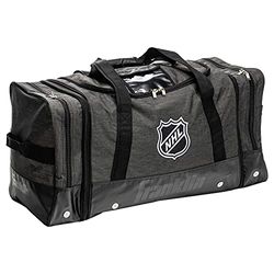 Franklin Sports Sac de Transport de Hockey sur Glace de la LNH – Sac d'équipement de qualité supérieure pour équipement de Hockey – Grand Sac de Sport Extensible – Robuste – Licence NHL, Gris/Vert