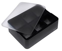 Lurch ICE FORMER Premium ismaskin av silikon med lock för sex isbitar i storlek 5 cm, svart, kub