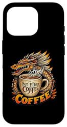 But first coffee tat tattoo dragon breath fire breathing dad Case for iPhone 16 Pro