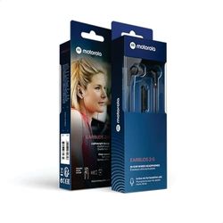 Motorola Sound Earbuds 105 - Auriculares in-Ear estéreo con Cable con micrófono para Llamadas Manos Libres, Color Blanco