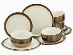 CreaTable, 23591, Serie MODERN INDUSTRIAL, weiß, Geschirrset, Teller Set 12 teilig