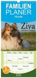 Familienplaner 2025 - Ziva und ihre Freunde mit 5 Spalten (Wandkalender, 21 x 45 cm) CALVENDO: Ziva, die wohl bekannteste Colliehündin Deutschlands