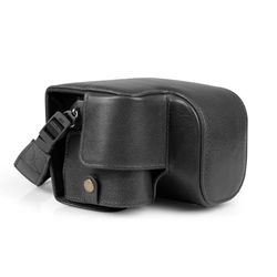 MegaGear Funda de cámara de Cuero Genuino para Sony Alpha a6700 (16-50mm) - Elegante y Protectora (Negro)