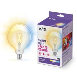 WiZ Lampadina Smart Wi-Fi, Luce Bianca da Calda a Fredda Dimmerabile, Filament, E27, 7W, Tecnologia SpaceSense, Controllo Vocale & Lampadina Smart Wi-Fi, Luce Bianca da Calda a Fredda Dimmerabile