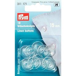 Prym - Prym Linnen Plastic transparante (15 mm) knoppen - 1 Stuk