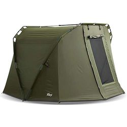 Lucx® Caracal Bivvy Vistent voor 1 tot 2 personen, karpertent, 2 personen, 295 x 290 x 165 cm, waterkolom, campingtent