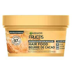 Garnier - Fructis Hair Food - Masque Nutrition Boucles au Beurre de Cacao - Formule Vegan à 97% d'Origine Naturelle - Pour Cheveux Bouclés à Frisés - 320 ml