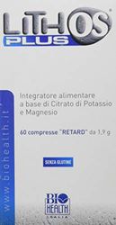 Lithos® PLUS - Integratore Alimentare a Base di Citrato di Magnesio e Potassio con Zinco, Supplemento di Potassio, Magnesio e Zinco da Citrati senza Glutine/Lattosio, 60 Compresse Retard