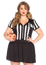 Leg Avenue Halftime Hottie Costume (Size 3X - 4X, Black/White)