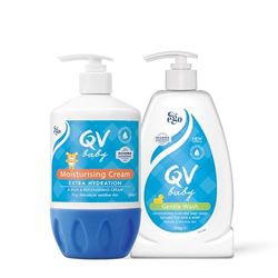 QV Happy Skin, Happy Baby Bundle, essentials and gifting: Baby Gentle Wash500g,Cream500g
