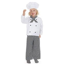 Pretend to Bee Déguisement de Chef/Boulanger pour Enfants, Noir et Blanc, 3-5 Ans