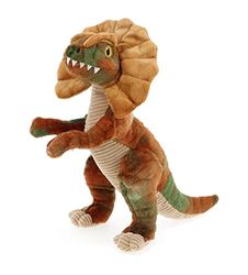 Keel Toys KEELECO - Peluche 100% recyclée - Jouet écologique pour Enfant - Peluche Dinosaure Diloplosaure 26cm - SE2269