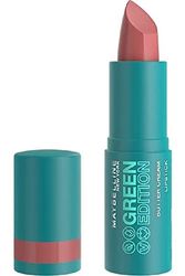 Maybelline New York - Satin & Pigmented Lipstick - Enriched with Cocoa Butter - 86% Natural Ingredients - Vegan Formula - Butter Cream Green Edition - Shade : Windy (15)