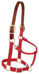 Weaver Leather Nylon verstelbare Breakaway Horse Halter, Groot, Rood