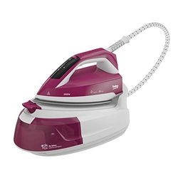 Beko - SGA6126R Strijkijzer, strijksysteem, 6 bar, 2600 watt, 1 liter, digitale bediening – wit/paars