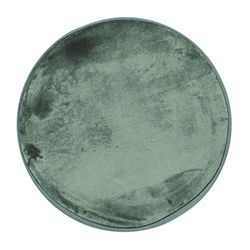 The Deco Factory Extra mjuk rund matta med sammetseffekt, 70 cm diameter, mörkgrön