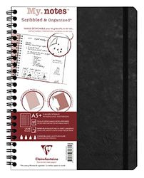 Clairefontaine 782361C - Age Bag My.Notes carnet reliure intégrale à marge détachable 16x21cm 120p détach. ligné noir