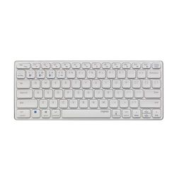 Rapoo 9600M UI Clavier sans Fil avec Touches multimédia et Touches de Fonction, Ordinateur, USB, Bluetooth, Connexion 2.4GHz, Portée de Travail jusqu'à 10 m, Blanc