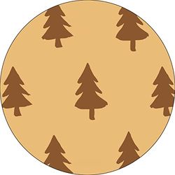 Bonateks, Round Digital Printed Mouse Pad, Non-Slip Base, for Office and Home, Diameter:22cm