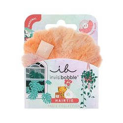 invisibobble SPRUNCHIE Oasis Rabbit Fuzz (1 Pack) - Soft Scrunchie in Spring Colors - Hair Accessory for Women and Girls - Stylish, Soft and Eye-Catching