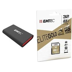 EMTEC - Pack mobilité - Disque SSD X210 128 GB + Carte SD 32 GB