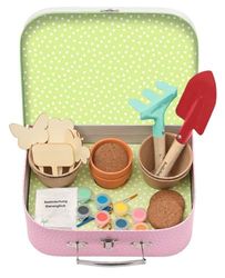 moses- Krabbelkäfer Mein Blumenkoffer-Gartenset, großes Mal-und Anzucht-Set Kit de Bricolaje para sembrar, Cultivar, cuidar y Pintar para niños a Partir de 4 años, Multicolor (016168)