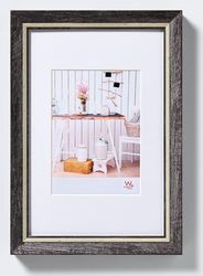 walther design Moldura de fotos preta 13 x 18 cm com passepartout, chalé EL318B