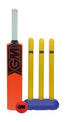 Gunn & Moore GM Opener Childrens Cricket Set | Bat, Ball & Wicket Stumps | All-weather | for Kids Ages 4-8