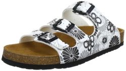 Dr. Brinkmann Dames 700638 slippers, wit, wit, zilver 3, 40 EU