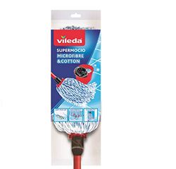 Vileda 126575 SuperMocio-Testa e Manico in Microfibra e Cotone, Multicolore, 1