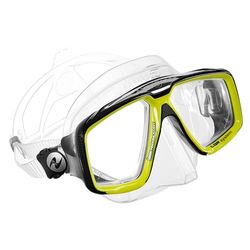 AQUALUNG LOOK - Maschera subacquea adulti con doppia lente in vetro temperato, design versatile per tutti i visi, fibbie a quadrante a 360°, impermeabilità migliorata, ideale per immersioni subacquee