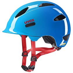 uvex oyo, casco da ciclismo leggero per bambini, regolazione individuale delle dimensioni, ampliabile con luce a LED, 50-54 cm, Oceano blu