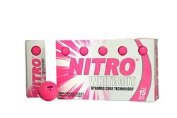 Nitro-Maglietta da Donna, Colore Bianco, Palle da Golf, Confezione da 15 Pezzi, Colore: Rosa