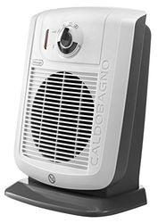 De'Longhi HBC 3030 Ventilatorkachel voor badkamer, 2 standen, ECO-SILENCE-functie, druppelbescherming, zomerventilatie, kabelopwikkeling, voor ruimtes tot 60 m³