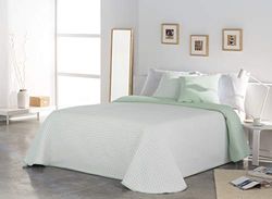VIALMAN Colcha Bouti Leve Sofia, 26 para cama de casal de 150 cm, tamanho colcha 250 x 270 cm, cor verde