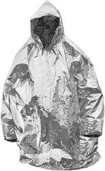 Survival poncho zilver