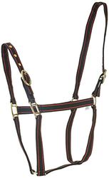 Rhinegold Nylon Headcollar - Completo - Nero/Rosso