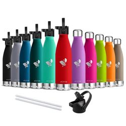 AORIN Doppia Bottiglia per Vuoto in Acciaio Inossidabile, processo di verniciatura a Polvere, Resistente ai Graffi, Facile da Pulire (750ml, Fiori colorati)
