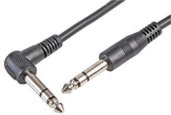 Pro Signal PSG00093 6.35mm (1/4") Stereo Jack Plug to Plug Lead, 2m, Black