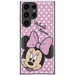 Ert Group Funda para teléfono móvil Samsung S23 Ultra Original y con Licencia Oficial de Disney con diseño Minnie 008 Perfectamente Adaptada a la Forma del teléfono móvil, Funda Hecha de TPU
