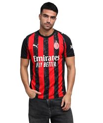 A.C. Milan Maglia Gara Home, Temporada 2025/2026, Camiseta de fútbol, Producto Oficial, Rossonero, L Unisex Adulto