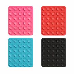 Globly 4 ventouses en Silicone pour téléphone Portable | Support rectangulaire antidérapant bilatéral adapté à Toutes Les Surfaces