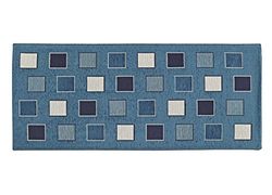 BIANCHERIAWEB Tapis de Couloir Runner Cuisine antidérapant Lavable Motif Square Suardi