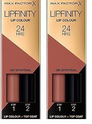 Max Factor Donna Rossetto Lipfinity, 180 Spiritual, 4.2 g (Confezione da 2)