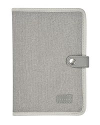 BÉABA, Protège Carnet de Santé, Genève, 2 Poches Intéreieures, Bouton Pression, Tissu Imperméable, Gris chiné