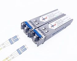 Elfcam® - 2 stuks 1,25 Gbit/s SFP transceiver module glasvezel, LC/UPC, monomode, duplex OS2 (1310 nm, 10 km)